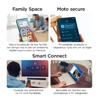 Smartphone Motorola Edge 60 Neo 5G - 256GB 24GB (12GB RAM + 12GB Ram Boost) 50MP Sony Camera Moto AI e tela 1.5K Super HD - Cinza