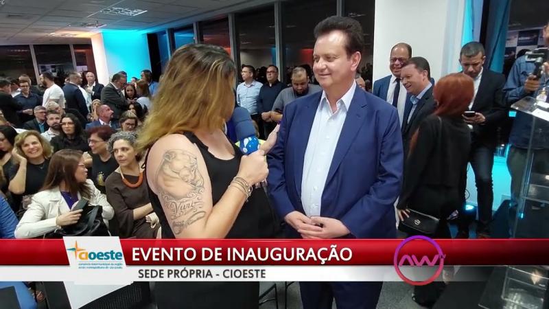 AWTV NO EVENTO DE INAUGURAÇÃO NOVA SEDE DO CIOESTE, VANESSA MAIA ENTREVISTA GILBERTO KASSAB