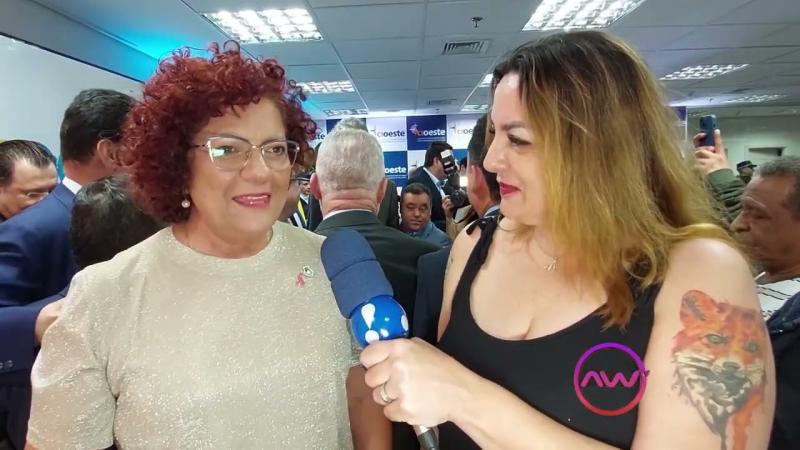 AWTV NO EVENTO DE INAUGURAÇÃO NOVA SEDE DO CIOESTE, VANESSA MAIA ENTREVISTA ANGELA MALUF